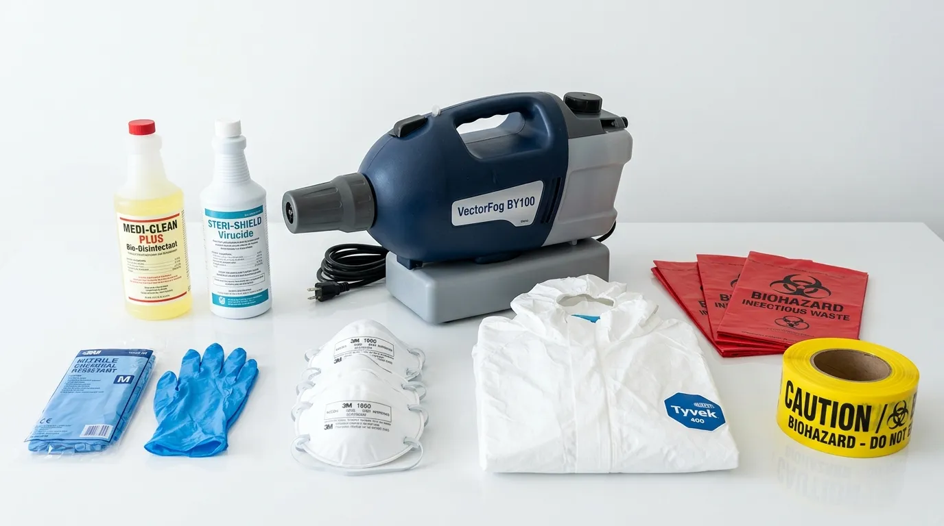 Professional biohazard remediation crew working in Bladensburg